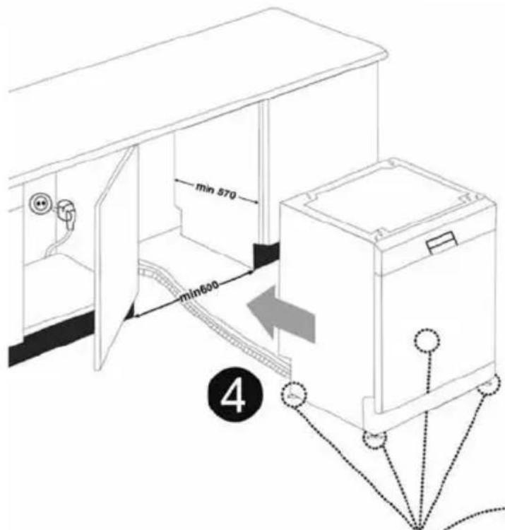 INVENTUM VVW7020 - placing the dishwasher under a counter top - 2