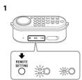 SONY SRSLSR100 - Setting remote / Réglage de la télécommande / Einstellung der Fernbedienung - 1