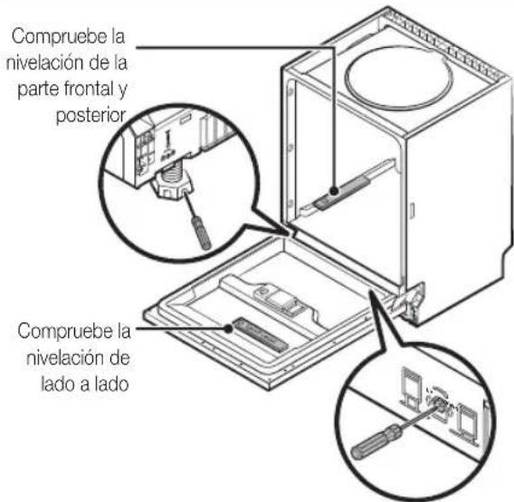 SAMSUNG DW60M6040FW - PASO 6. NIVELACIÓN DEL LAVAVAJILLAS - 1