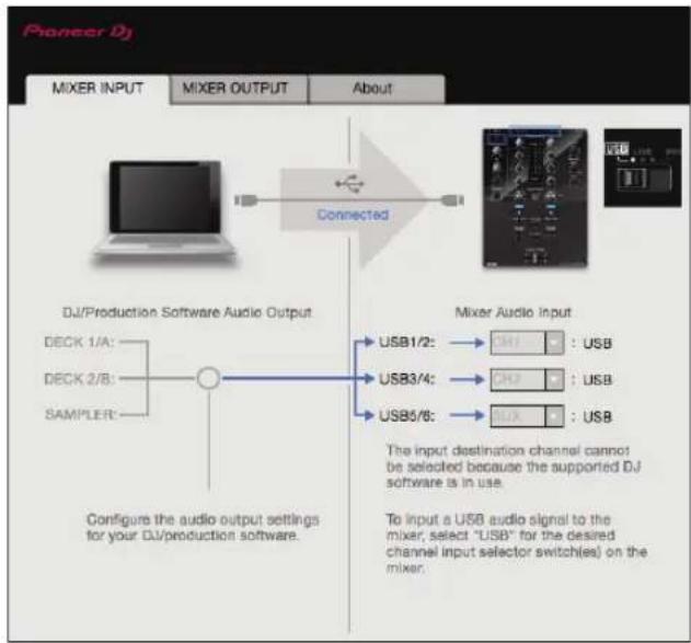 PIONEER DJMS3 - Cliquez sur I'onglet [MIXER INPUT]. - 1