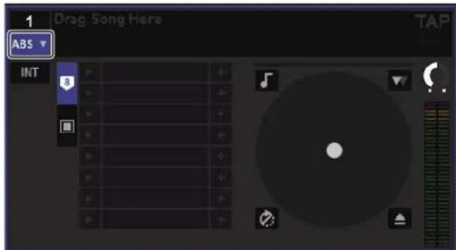 PIONEER DJMS3 - Selectionnez [ABS] dans l'onglet sur la platine. - 1