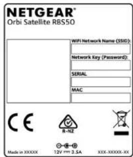NETGEAR Orbi RBS50 - Étiquettes - 1