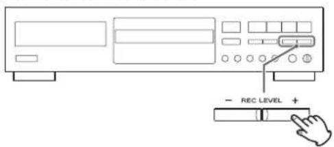 TEAC CDRW890MKII - Si besoin est, reglez le niveau d'enregistrement avec les touches REC LEVEL. - 1
