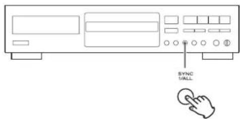 TEAC CDRW890MKII - Pulse el botón SYNC 1/ALL y selección "SYNC 1" o "SYNC ALL". - 1