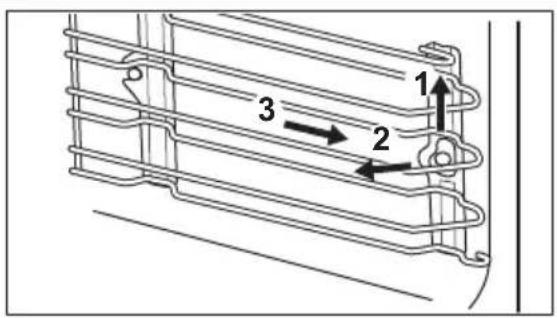 ELECTROLUX EB4GL90KSP - Comment retirer : Supports de grille - 1