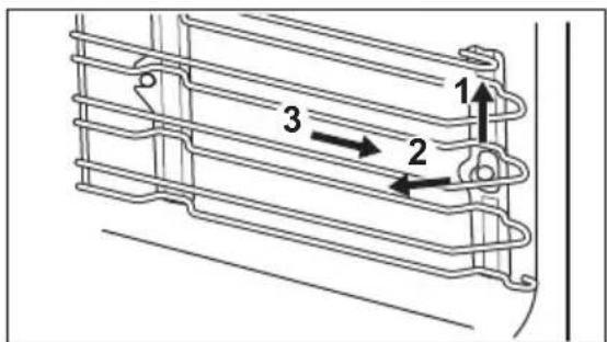ELECTROLUX EB4GL90KSP - Come rimuovere: Supporti del ripiano - 1