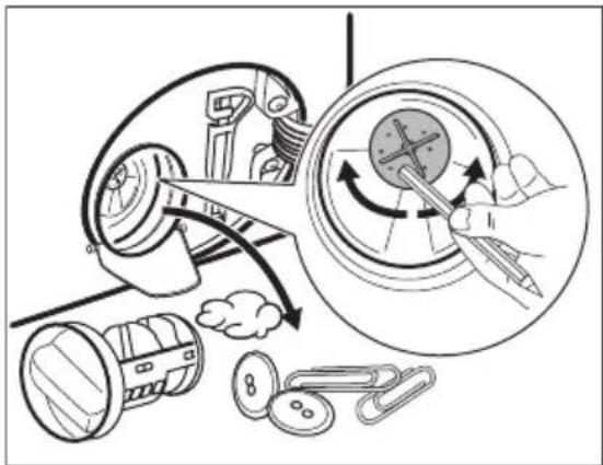 AEG LP5482 - Procedere come segue per effettuare la pulizia della pompa: - 5