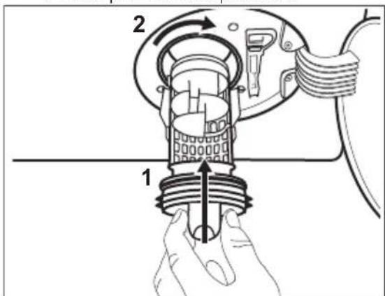 AEG LP5482 - Procedere come segue per effettuare la pulizia della pompa: - 7