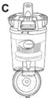 BESTRON AMC1000S - CLEANING AND MAINTENANCE - Removing waste from the dust receptacle - 3