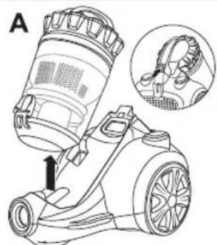 BESTRON AMC1000S - NETTOYAGE ET ENTRETIEN - Vidange du collecteur de poussière - 1