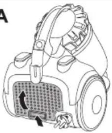 BESTRON AMC1000S - REINIGUNG UND WARTUNG - Reinigen oder Ersetzen des Ausblasfilter - 1