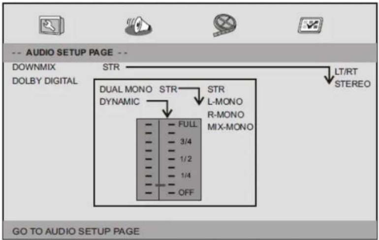 LENCO DVP901BK - Página de configuración de audio - 1