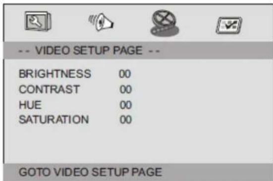 LENCO DVP901BK - Video Setup Page - 1