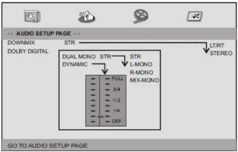 LENCO DVP901BK - Audio Setup Page - 1