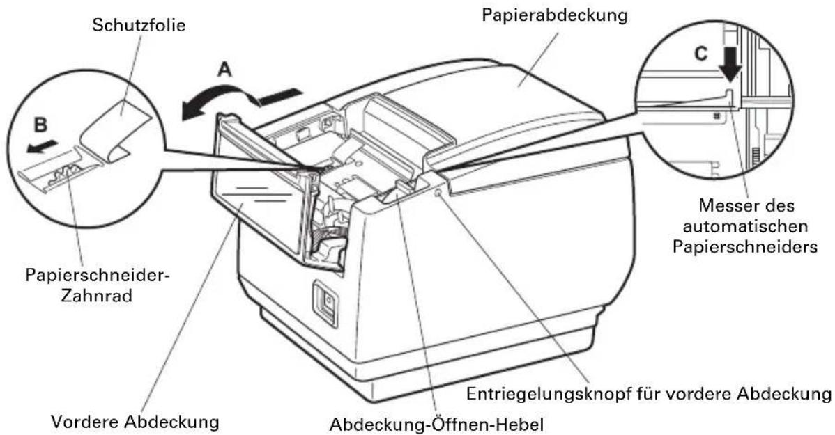 CITIZEN CTS601II - Beheben einer Cuttersperre (2) - 1