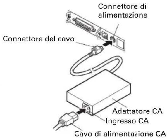 CITIZEN CTS601II - Collegamento del cavo di alimentazione CA - 2