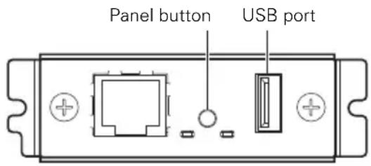 Panel button USB port
