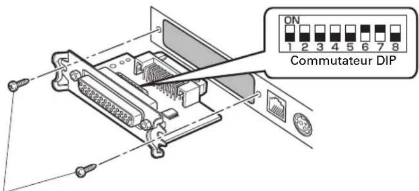 CITIZEN CTS601II - Réglage du commutateur DIP sur la carte d'interface série - 1