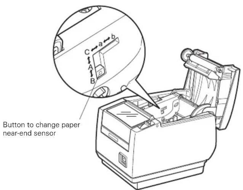 Button to change paper near-end sensor