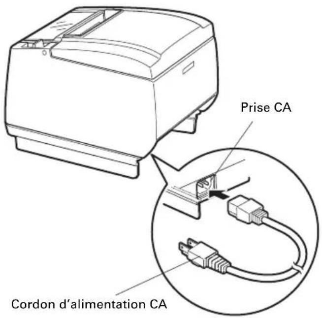 CITIZEN CTS601II - Branchement du cordon d'alimentation CA - 1