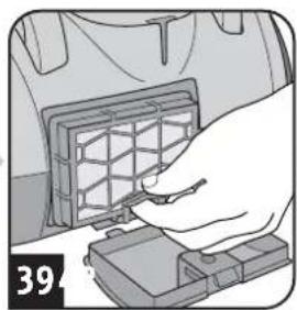 DIRT DEVIL BG72 - Cleaning / changing the exhaust filter - 2