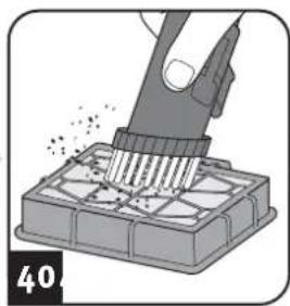 DIRT DEVIL BG72 - Remplacement / nettoyage du filtre de sortie d'air - 3