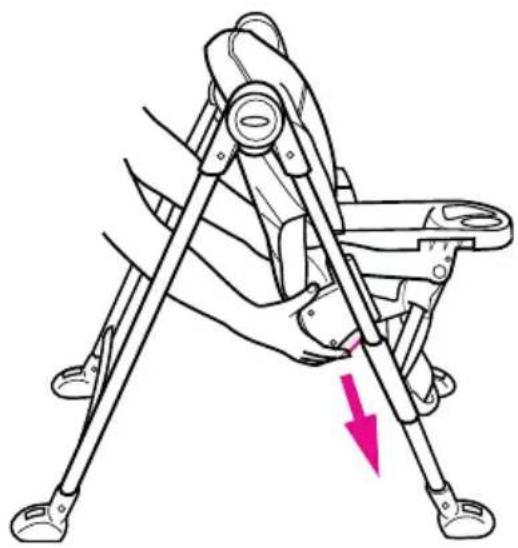 GRACO Contempo Highchair - Adjusting Height • Ajustement de la hauteur • Ajuste de la alta - 1