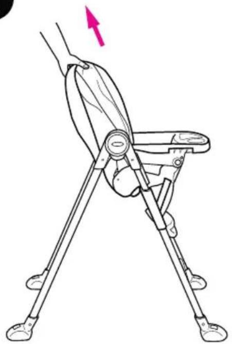 GRACO Contempo Highchair - Adjusting Height • Ajustement de la hauteur • Ajuste de la alta - 2