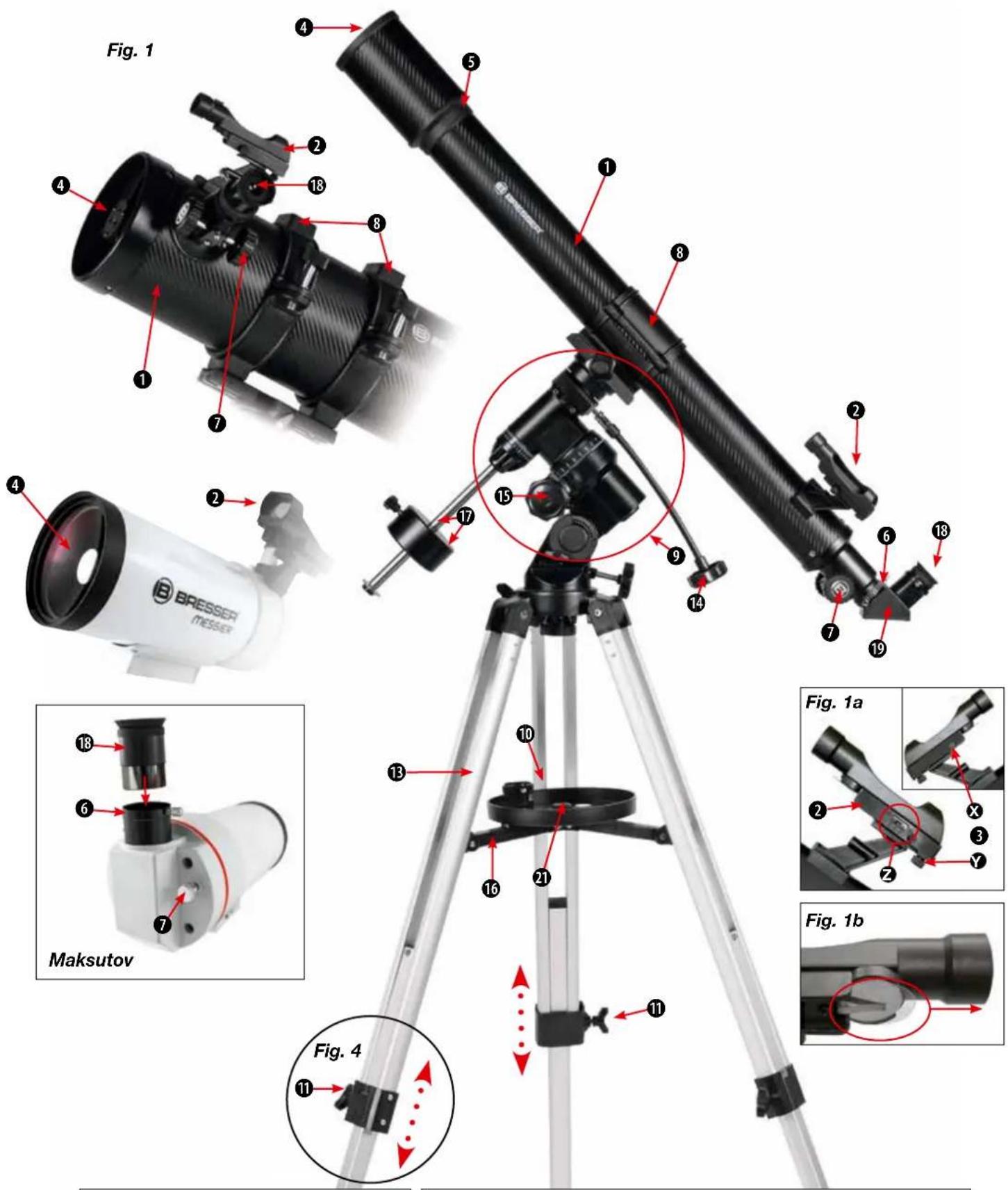 BRESSER SPICA 130650 EQ3 - (GB) CAUTION: - 2