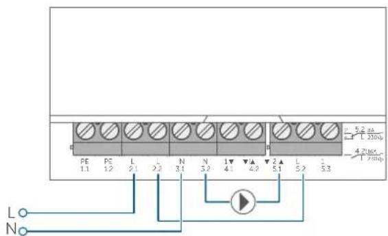 Homematic IP HmIPMIOB - Raccordement de la pompe - 1