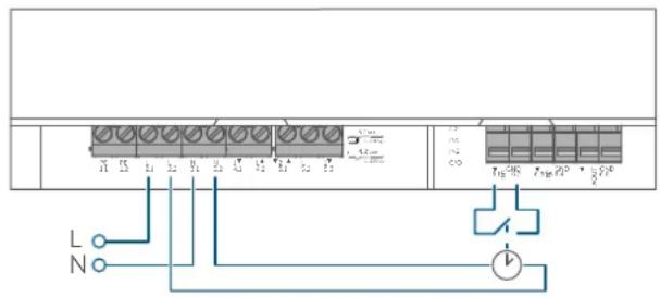 Homematic IP HmIPMIOB - Collegamento del temporizzatore esterno - 2