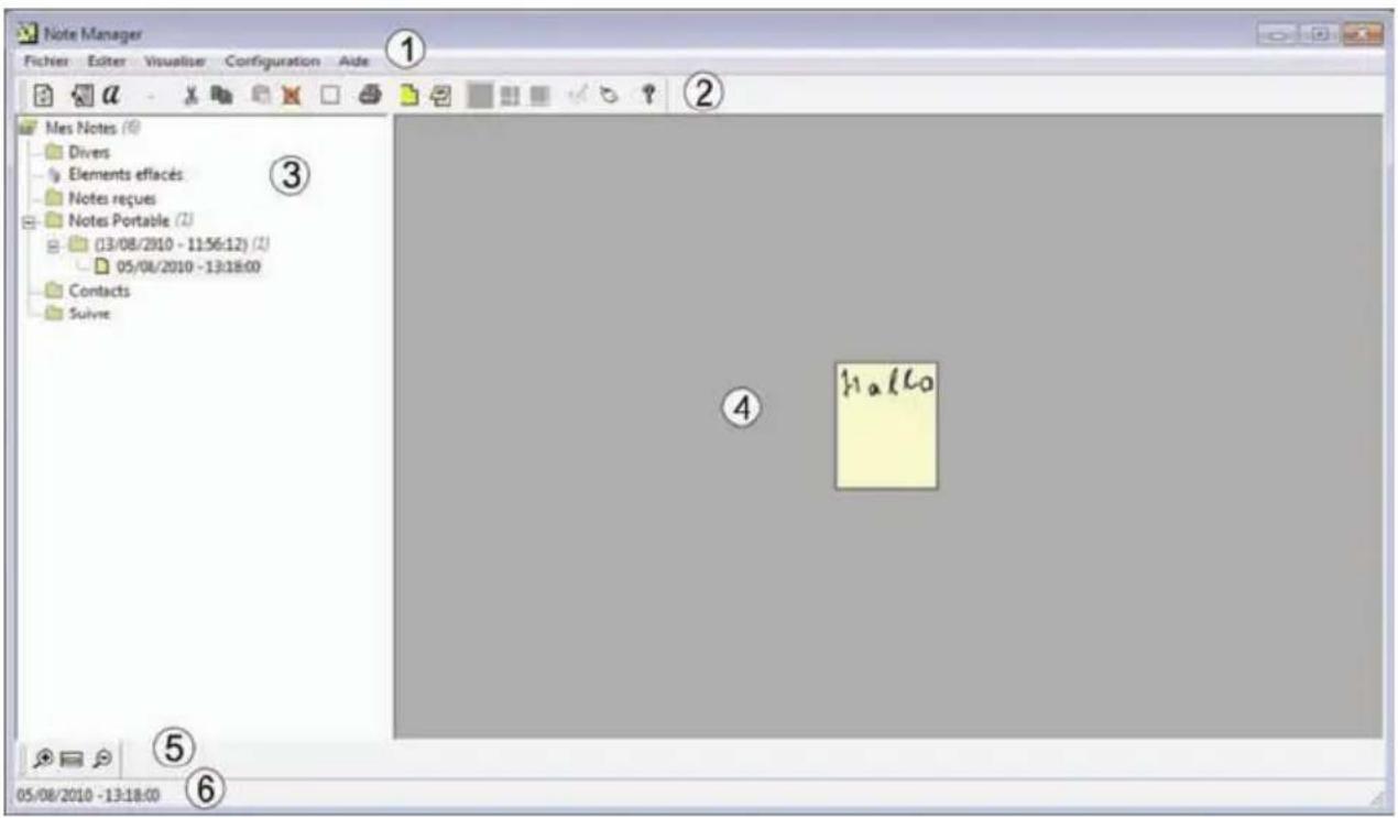 SILVERCREST DGP1000 - L'interface utilisateur de Note Manager - 1