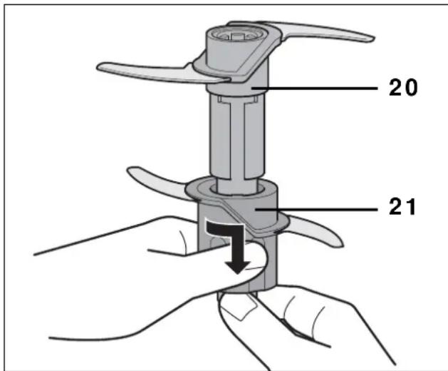 SILVERCREST SHMM 350 A1 - Démoner/ remonter le couteau hachoir - 2