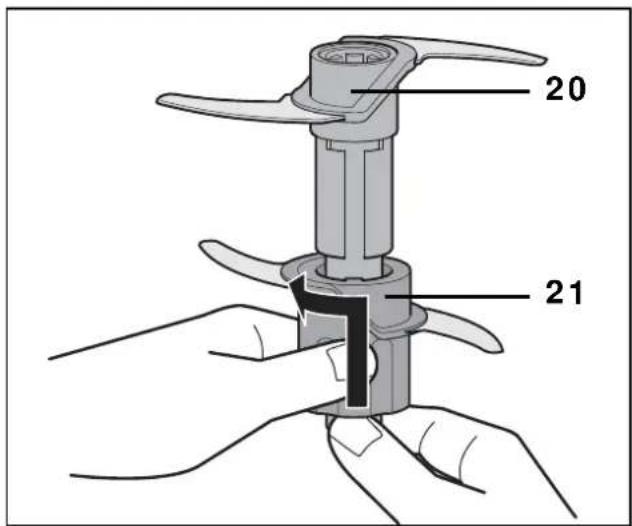 SILVERCREST SHMM 350 A1 - Démoner/ remonter le couteau hachoir - 3