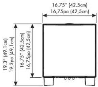 Martin Logan Dynamo 1500X - PLANS DIMENSIONNELS - 3