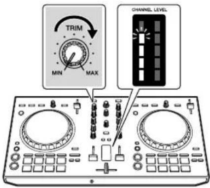 PIONEER DDJSB3 - Drehen Sie den [TRIM]-Regler. - 1