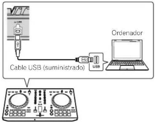 PIONEER DDJSB3 - Conecte esta unidad a su ordenador con un cable USB. - 1