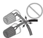 YAMAHA HTR3072 - Precautions for connecting speaker cables - 2