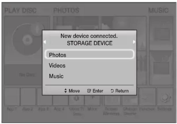 SAMSUNG HTJ5550WK - Méthode 1: Avant de connecter un périphérique USB l'appareil est allumé - 1