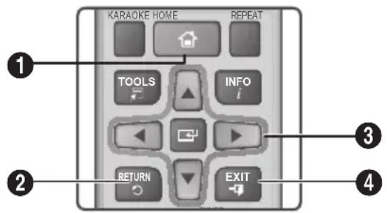 SAMSUNG HTJ5550WK - Boutons de la télécommande utilisés pour le menu Settings - 1