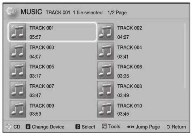 SAMSUNG HTJ5550WK - Creation d'une liste de lecture de musiques - 1