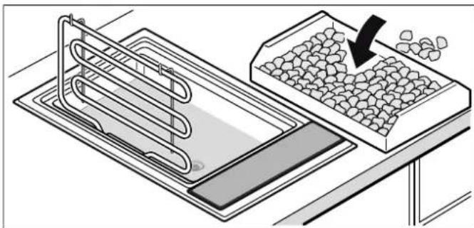 BOSCH PKU375FB1E - Filling with water and lava stones - 2