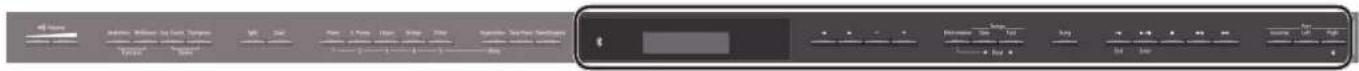 Scanned image of a legacy computer control panel with labeled buttons and ports