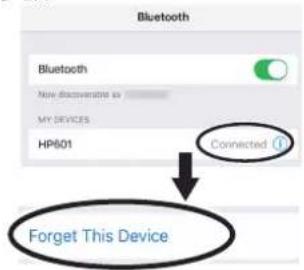 Bluetooth Bluetooth New discoverable as MY DEVICES HP601 Connected 0 Forget This Device