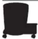 Shop-Vac 9625710 - PLASTIC TANK WITH REAR CASTER BASKET - 1