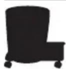 Shop-Vac 9625910 - RÉSERVOIR DE PLASTIQUE AVEC PANIER ARRIÈRE SUR ROULETTEs - 1