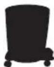 Shop-Vac 9625910 - PLASTIC TANK WITH REAR CASTER DOLLY - 1