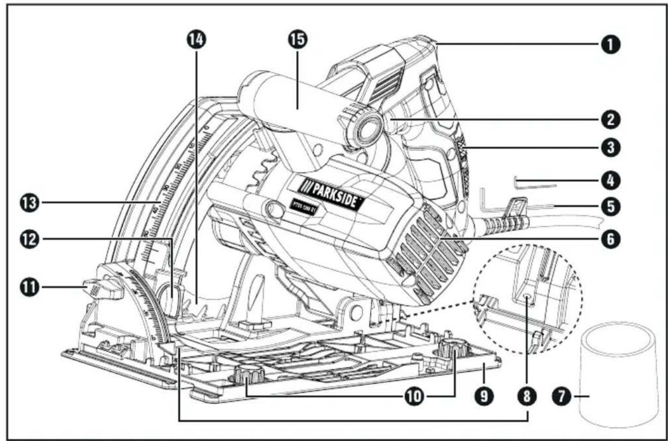 PARKSIDE PTSS 1200 B1 - PLUNGE SAW - 1