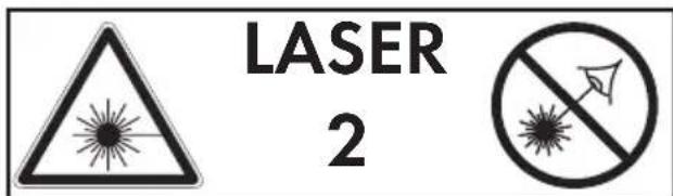 PARKSIDE PSTK 800 B2 - VARSCHUWING! Beveilig uzelf gegen laserstraling: - 1