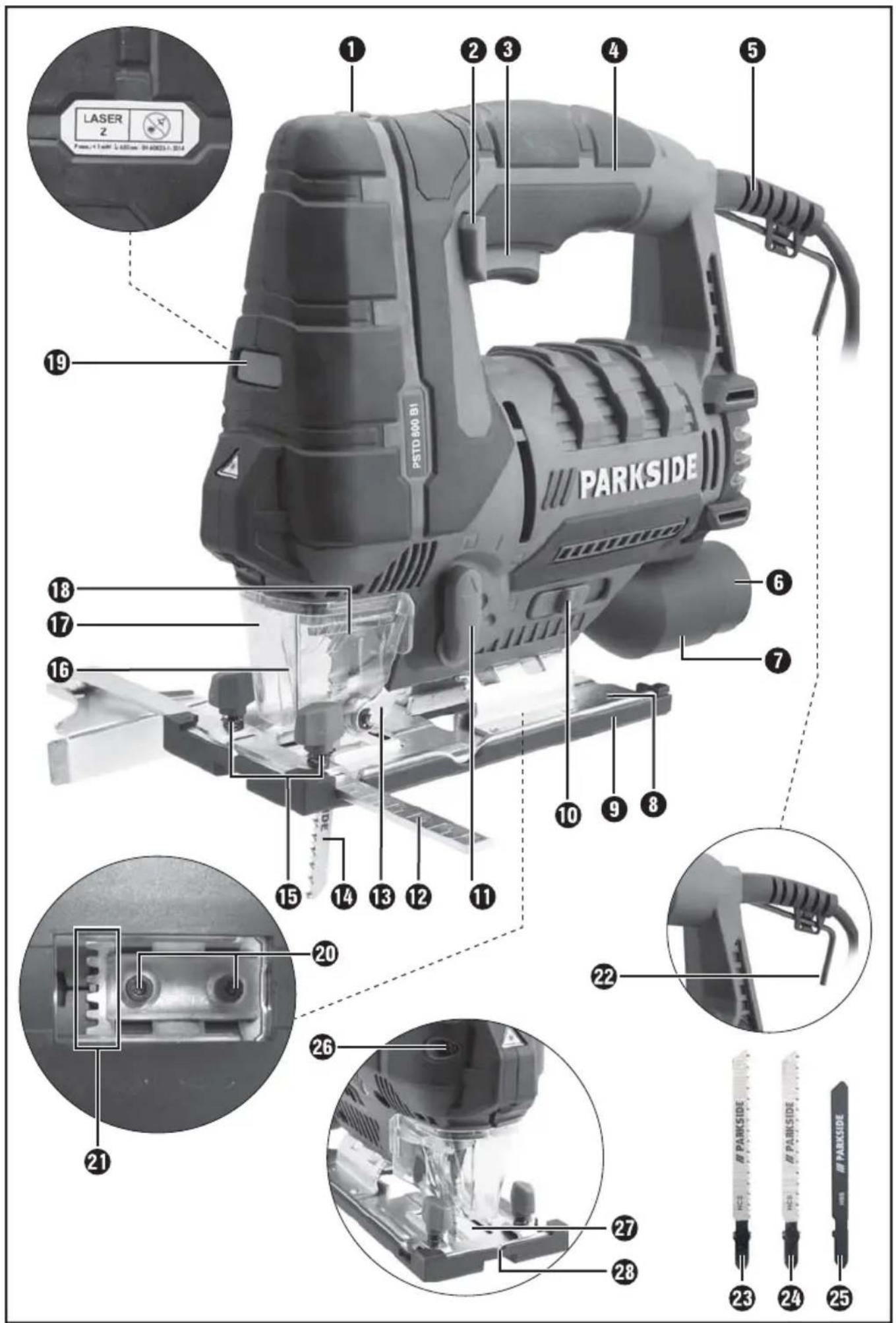 PARKSIDE PSTD 800 B1 - PENDULSTIKSAV - 1